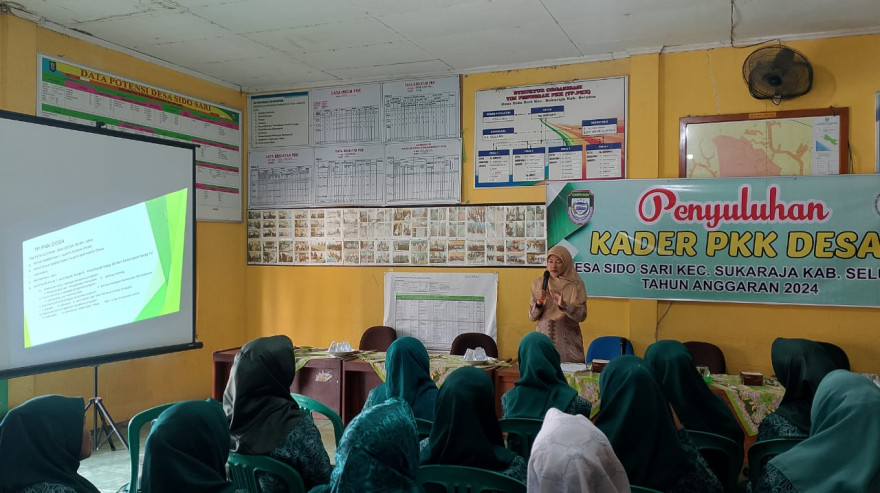 Penyuluhan PKK Desa Sido Sari dengan Tema Gerakan Pemberdayaan dan Kesejahteraan Keluarga (PKK)